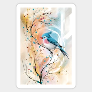 Whimsical Songbird Fantasy Sticker